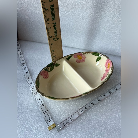 Vintage early Franciscan Desert Rose Divided  oblong serving dish bowl veggie - Picture 4 of 5
